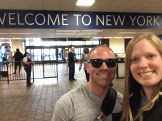 Welcome to New York sign in airport | Traveling Twogether